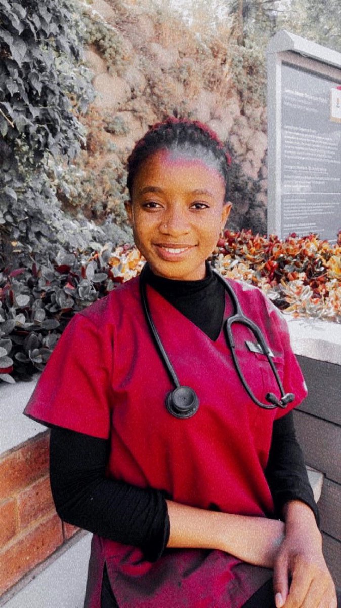 “I always embrace the days I can afford to smile, especially now. This is a picture I took pre-COVID-19 and I still look back at pictures like this and they give me so much hope that things will be okay.” Noko Tlabela (Medical Student, Kalafong Hospital, Gauteng)