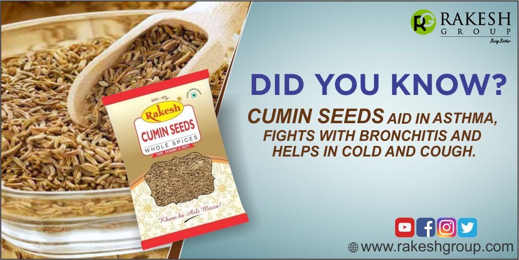 RakeshGroup's tweet photo. #CuminSeeds has magical benefits, helps to increase immunity.
#RakeshGroup
#SpiceFact
#SaturdayThoughts https://t.co/MmKgfSw0bJ