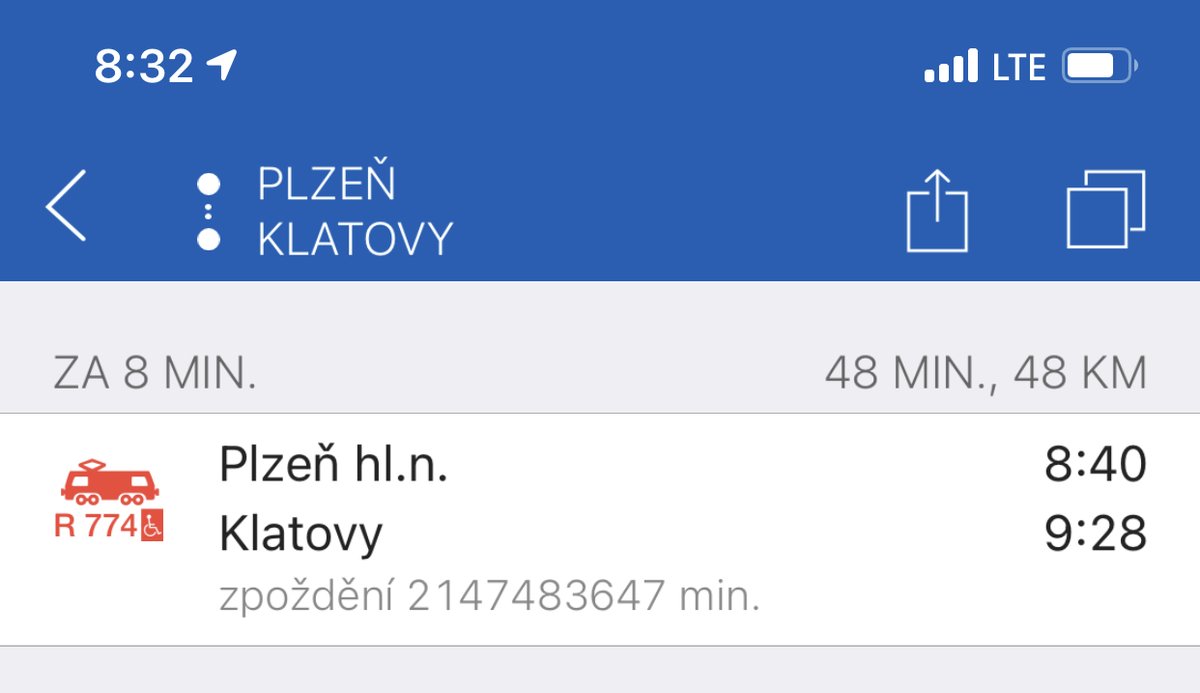 matejwe's tweet photo. Přepočítal by mi to někdo na hodiny? 😂 @Operator_CD @DispecerZ https://t.co/lTktdjmvT1