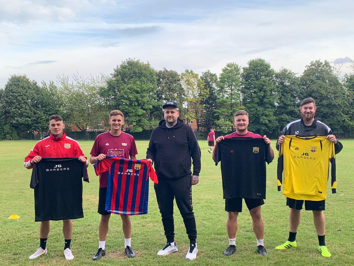 NorthgateOlymp2's tweet photo. Big news this morning, a new sponsor in Jake Gammage Barbers. Thanks to him we now have a new kit and training tops. We also welcome @Hotpot_76 (Jonny Hotson) a new signing for the season ahead. 
#upthenorthgate https://t.co/o6uKmY3UrP