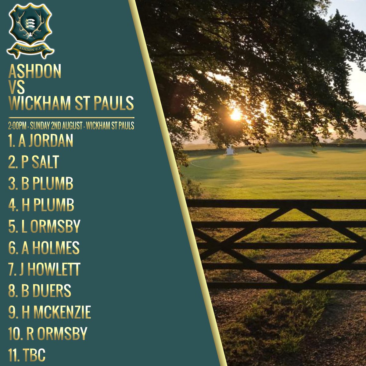 Two matches this weekend - both away! On Saturday we play Royston and on Sunday we take on Wickham St Pauls. Village cricket is properly back #Ashdon #cricket #villagecricket