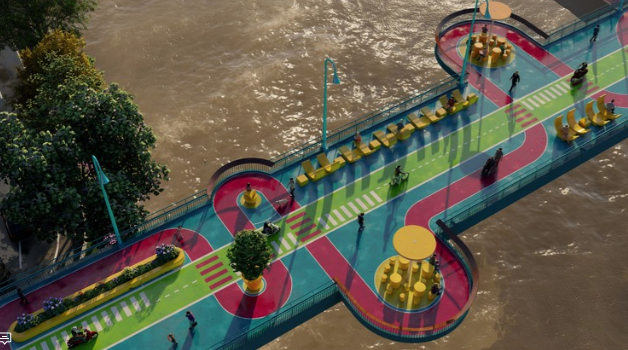 discoverchina01's tweet photo. 100 Architects has designed a proposal that regenerates the Puji Road pedestrian bridge in Shanghai, China. Entitled High Loop, it reimagines the 1-kilometer elevated platform, adding playfulness and color to the city, without transforming the structure.

https://t.co/HOhHLH4pOZ https://t.co/Tbi3AAm0HZ