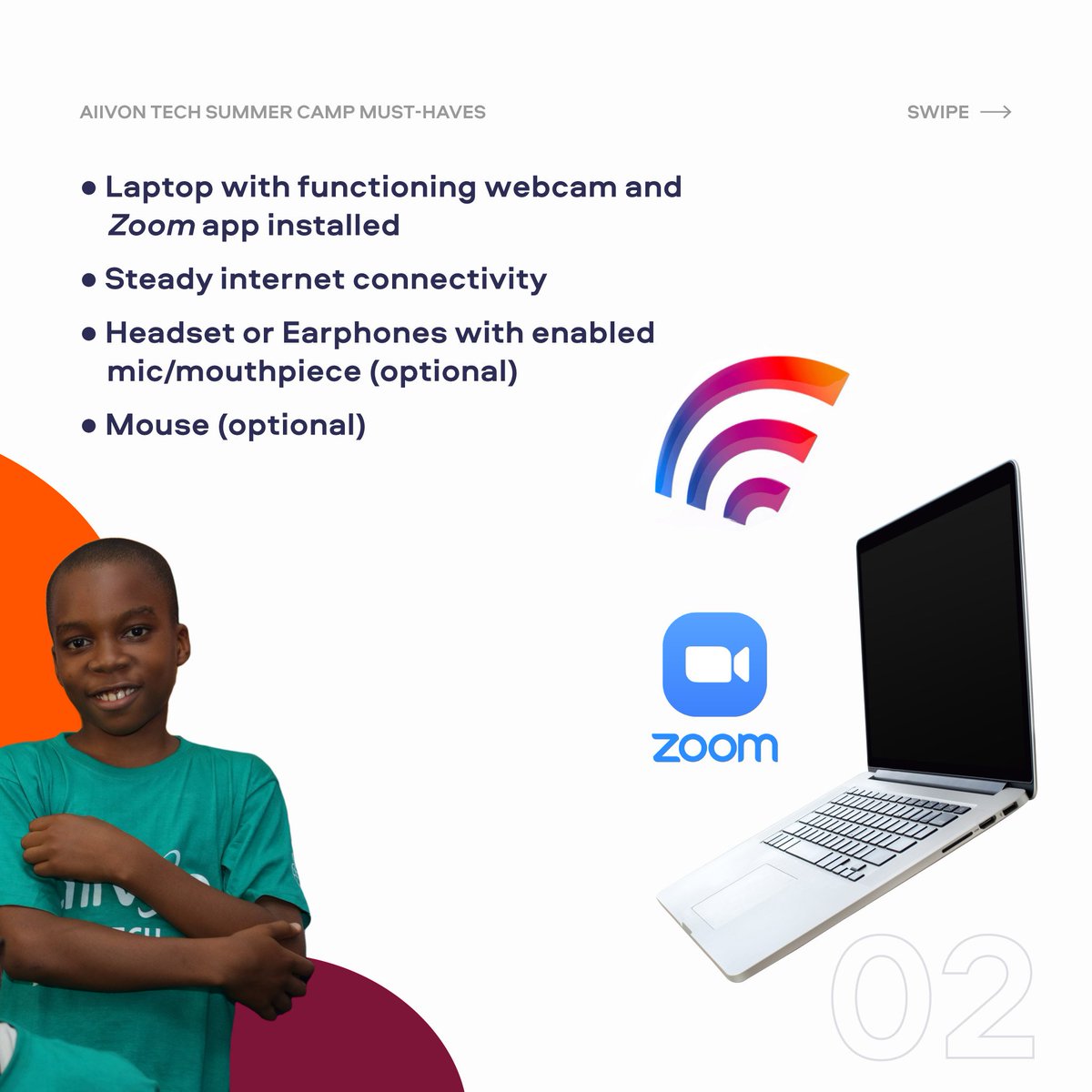 AiivonHub's tweet photo. Swipe to see the MUST HAVES for The Aiivon Tech Summer Camp 2020
Interested parents can register on https://t.co/rMLk0DrqPY
#summer #SummerCamp #Coding4Kids #GraphicDesign #Python #Scratch #webdevelopment #kids #summercamp2020 #graphicsdesign #STEM20 #lockdown https://t.co/VlUNFnlRwR