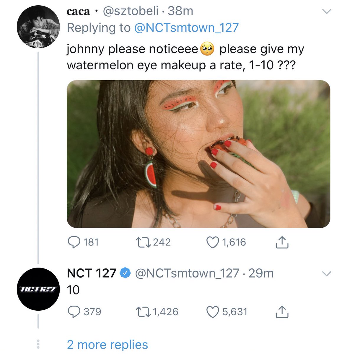 ถ้าชั้นเป็นผญคนนั้นชั้นจะแต่งตารูปแตงโมตลอดชีวิต