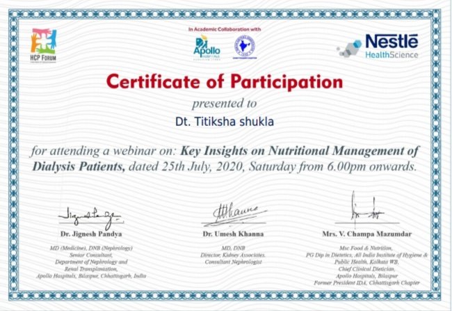 Congratulations <a href="/DtShukla/">Dt. Titiksha Shukla</a>