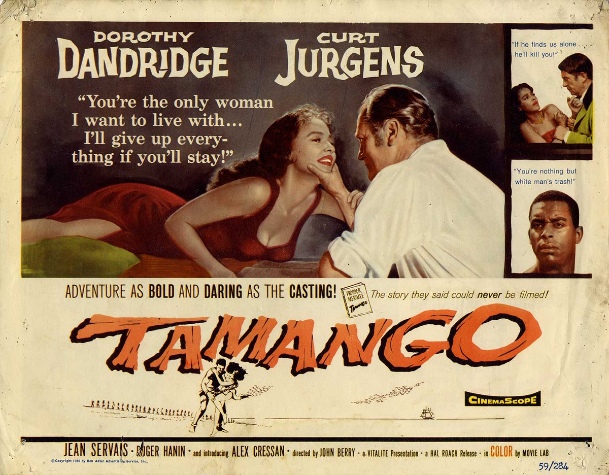 walterfilmusa's tweet image. TAMANGO (1959) was controversial in the US because it broke the "race-mixing" section of the #HaysCode, with the #interracial love scenes between stars #DorothyDandridge and #CurdJurgens.

tinyurl.com/y5dxpkyg

#oldhollywood #classicfilmstars #africanamerican #1950s #vintage