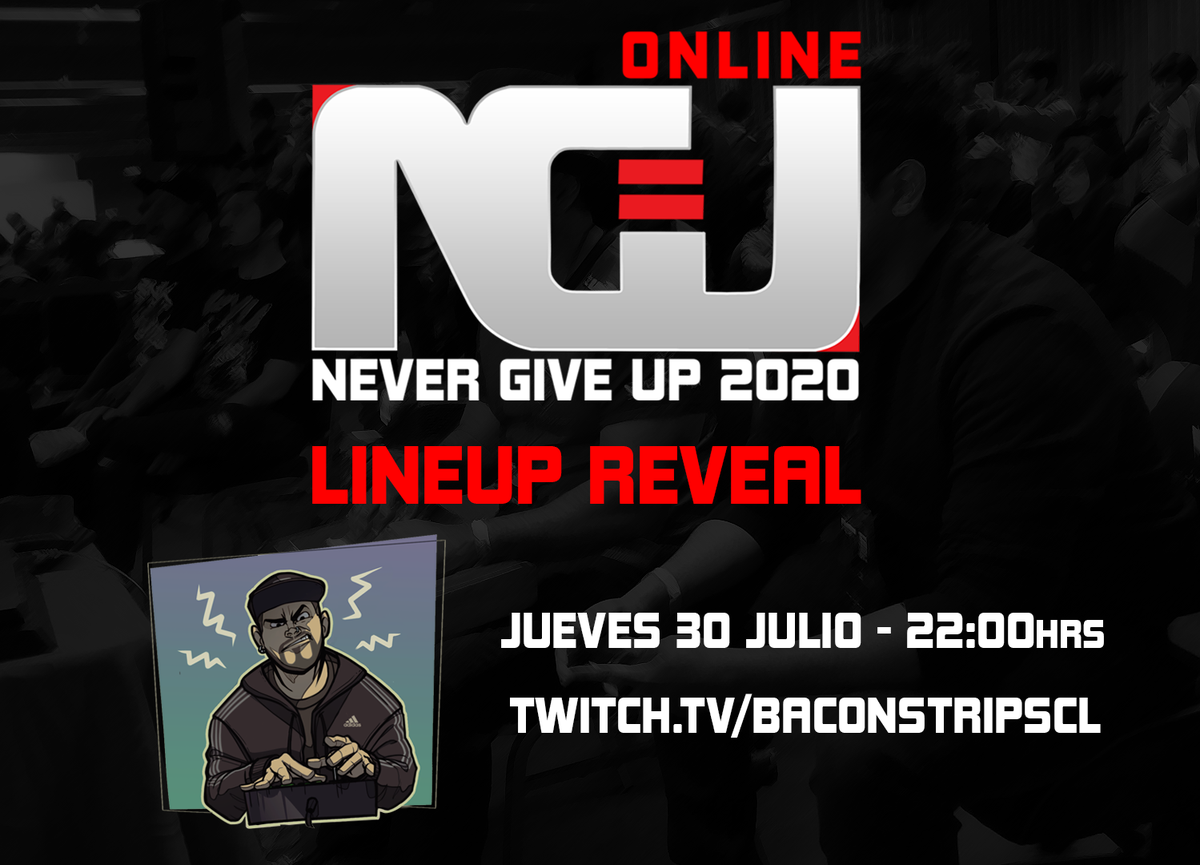 f2gcl's tweet photo. Ya que no queremos hacerlos esperar mañana jueves 30 de julio se anunciará el lineup oficial del NGU 2020 Online Edition.

El anuncio se realizará en el canal de Twitch de @ManuAlcaino desde las 22:00 hrs con un tráiler que tenemos preparado para ustedes, no se lo pierdan. https://t.co/OSni7FVxMX