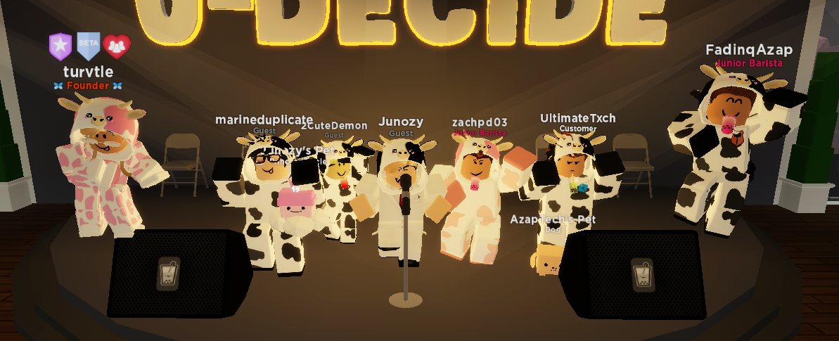 Juno On Twitter A Friendly Cow Army Stopped By Turvtlerbx S U Decide Cafe Where Will They Be Spotted Next Comment A Picture Of Your Cow Outfit Roblox Robloxugc Https T Co Hcecj8uasa Twitter - roblox guest autfit