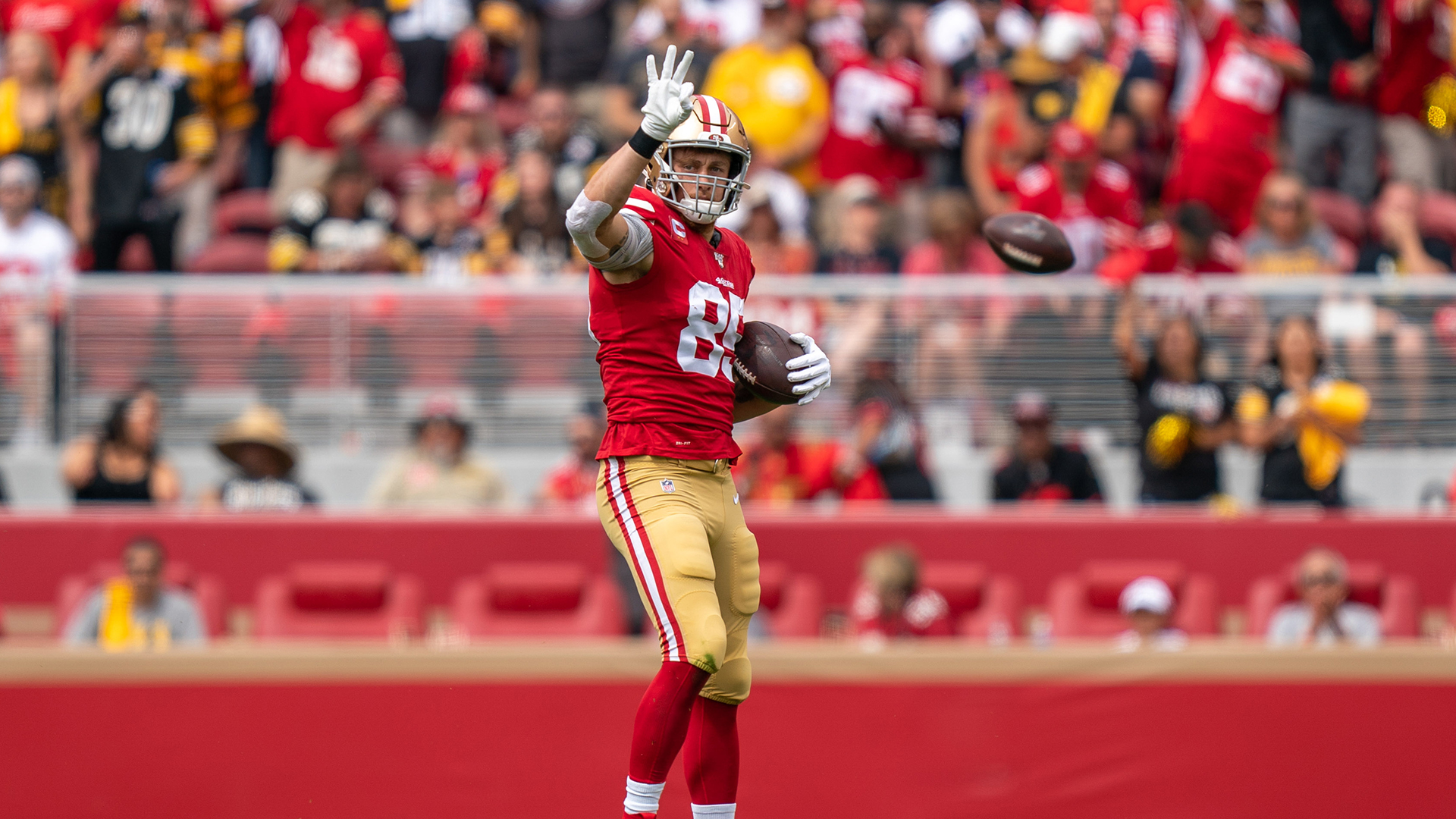 “George Kittle's No. 7 ranking is the highest ever for a TE in the ...
