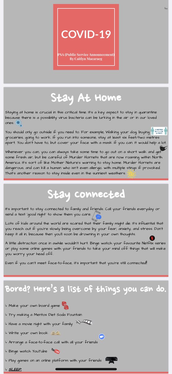 Ms_Patel56's tweet photo. Covd19 PSA created by a student as we wrap up summer school. Amazing work! ⁦@claude_arts⁩ ⁦@TDSB_ConEd⁩ https://t.co/n9ZWRFHxhY