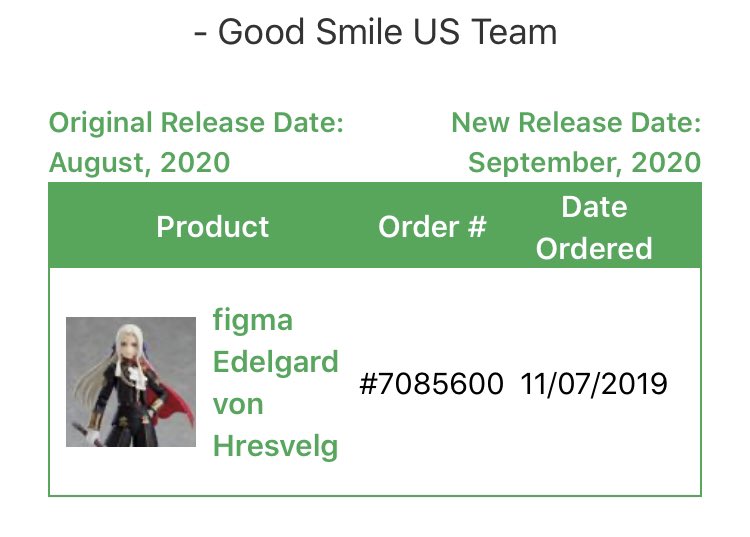 Got two emails that my #edelgard #figma got delayed not once BUT TWICE in the span of one minute 😭 it’s ok Edie, I’ll wait for you