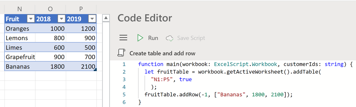 rsudhi's tweet photo. #Excel #OfficeScripts
Add a table and insert a row. https://t.co/i1VyED0Eb5