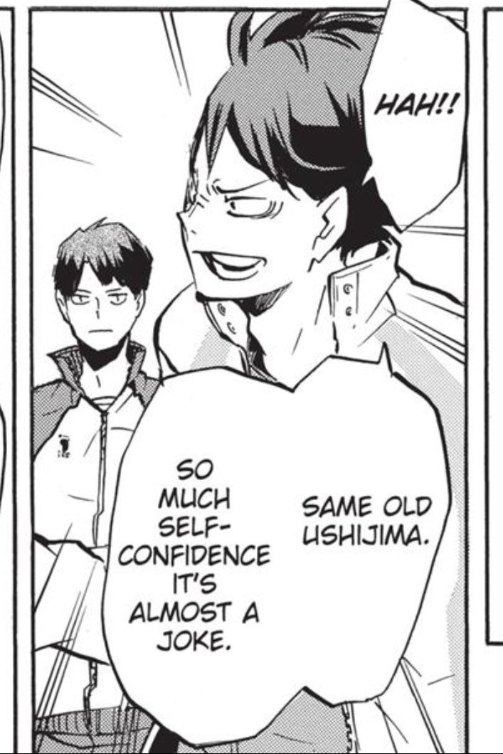 (funnily enough, in this conversation, there is one (1) person who is overflowing with pride. hint: it's not oikawa)