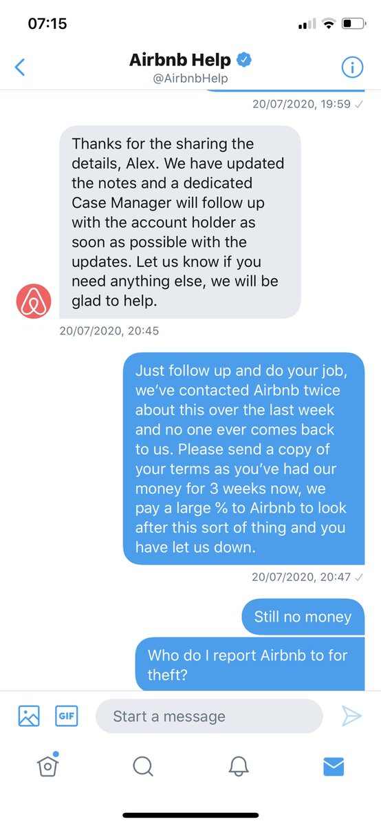 dubaiherb's tweet photo. @airbnb @airbnbhelp these are your responses to my previous DMs from a week ago and no one has contacted us... @BBCWorld @SkyNews #airbnb have not paid hosts for months, they are sat on millions, this is #theft https://t.co/0GnEax2Ln8