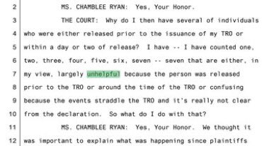 60+declarations like this. All submitted to Obama-nominated Paula Xinis. On June 22, she expressed her frustration. Called them "unhelpful." Potentially "isolated" incidents. Only "marginally relevant." Complained it hard to "cull the chaff from the wheat." Yet credited the jail.