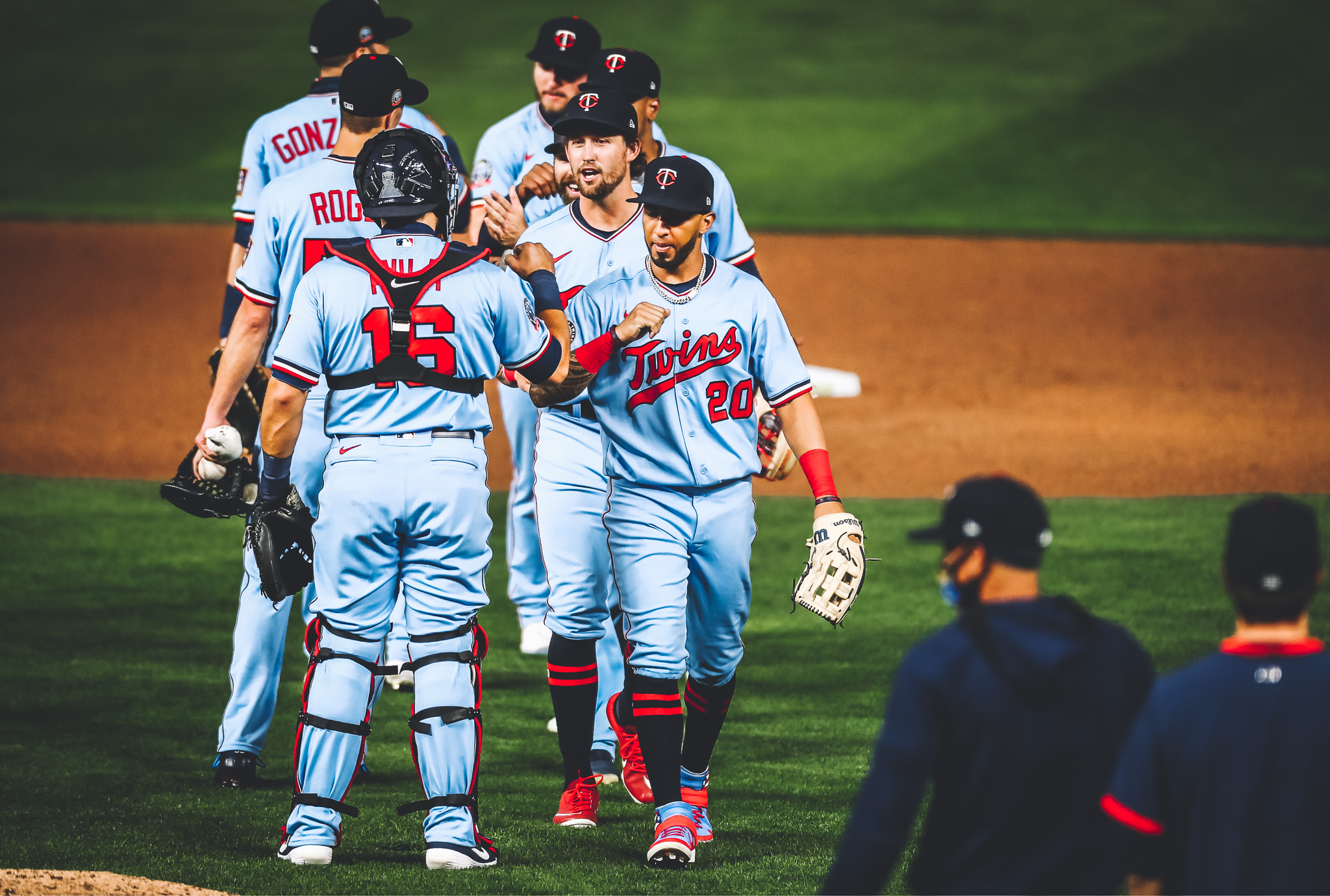 Minnesota Twins on X: Powder Blue Man Group. #TwinsWin