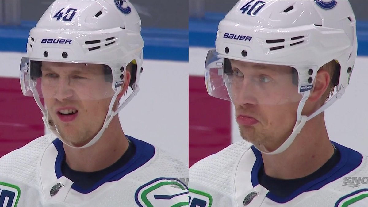 Pucksonnetca's tweet photo. Updated Elias Pettersson version of the 'Kombucha Girl' meme.

#Canucks https://t.co/qYdNndWZEg
