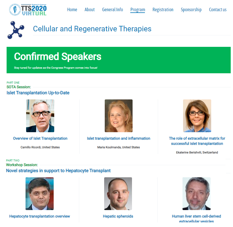 Checkout CTRMS section invited speakers for the virtual TTS 2020 Meeting. Awesome talks will update us on the latests on Islets and Hepatocyte transplantation. 
#virtualtts
tts2020.org/program/progra…