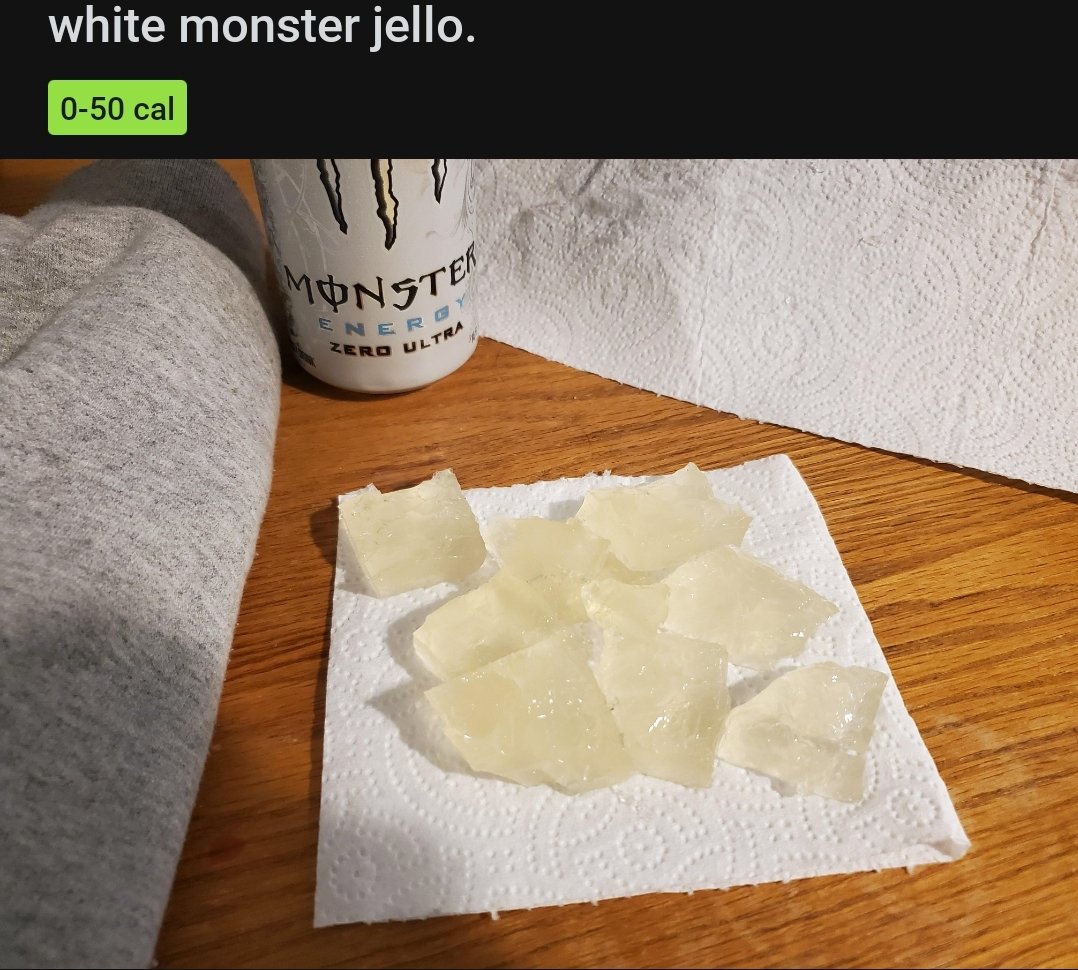 r/shittyrestrictionfoodits like r/safe_food but instead of the good shit its disgusting restriction concoctionsperfect example is my white monster jello