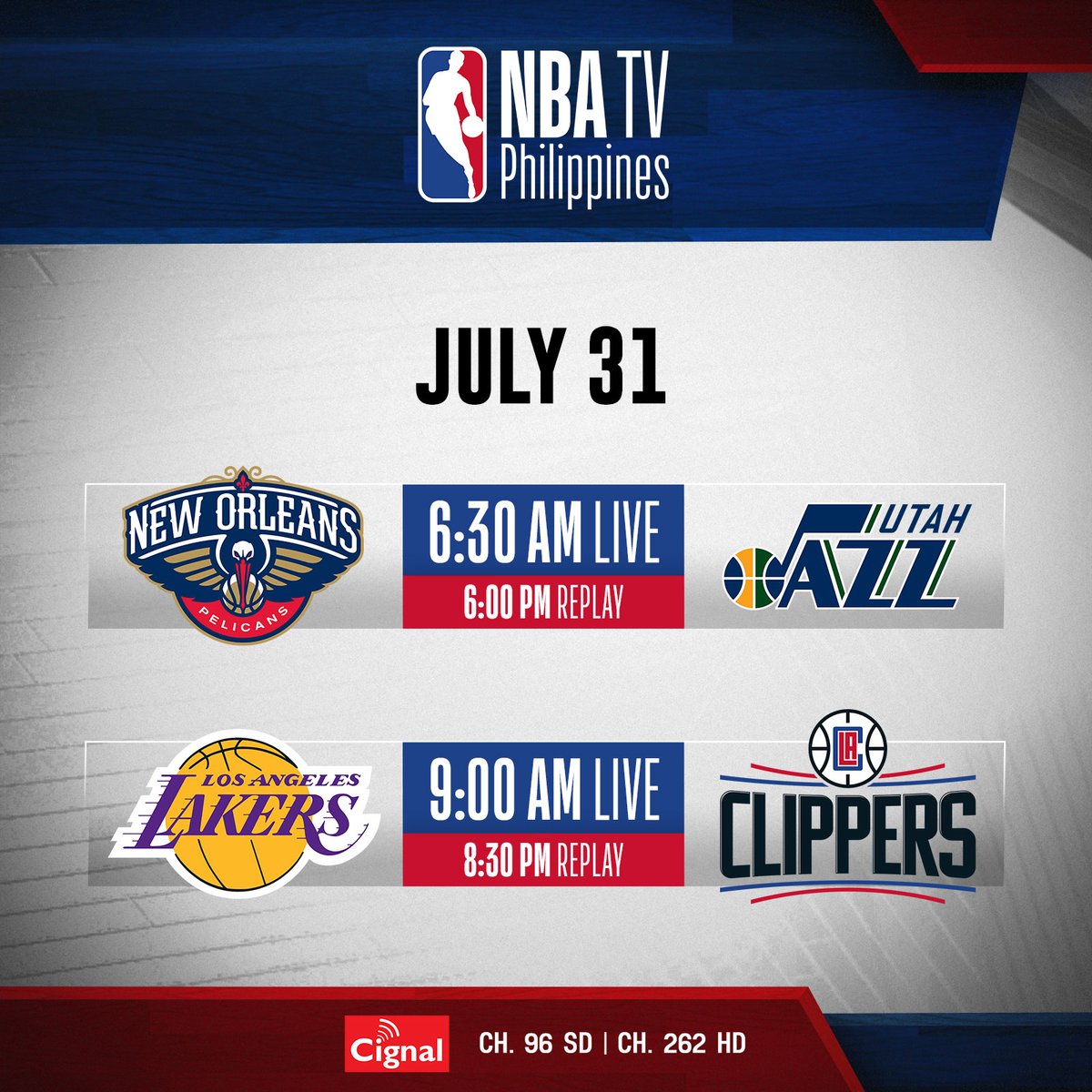Schedule Kapamilya Channel Replay Nba Cignal Channel 2025