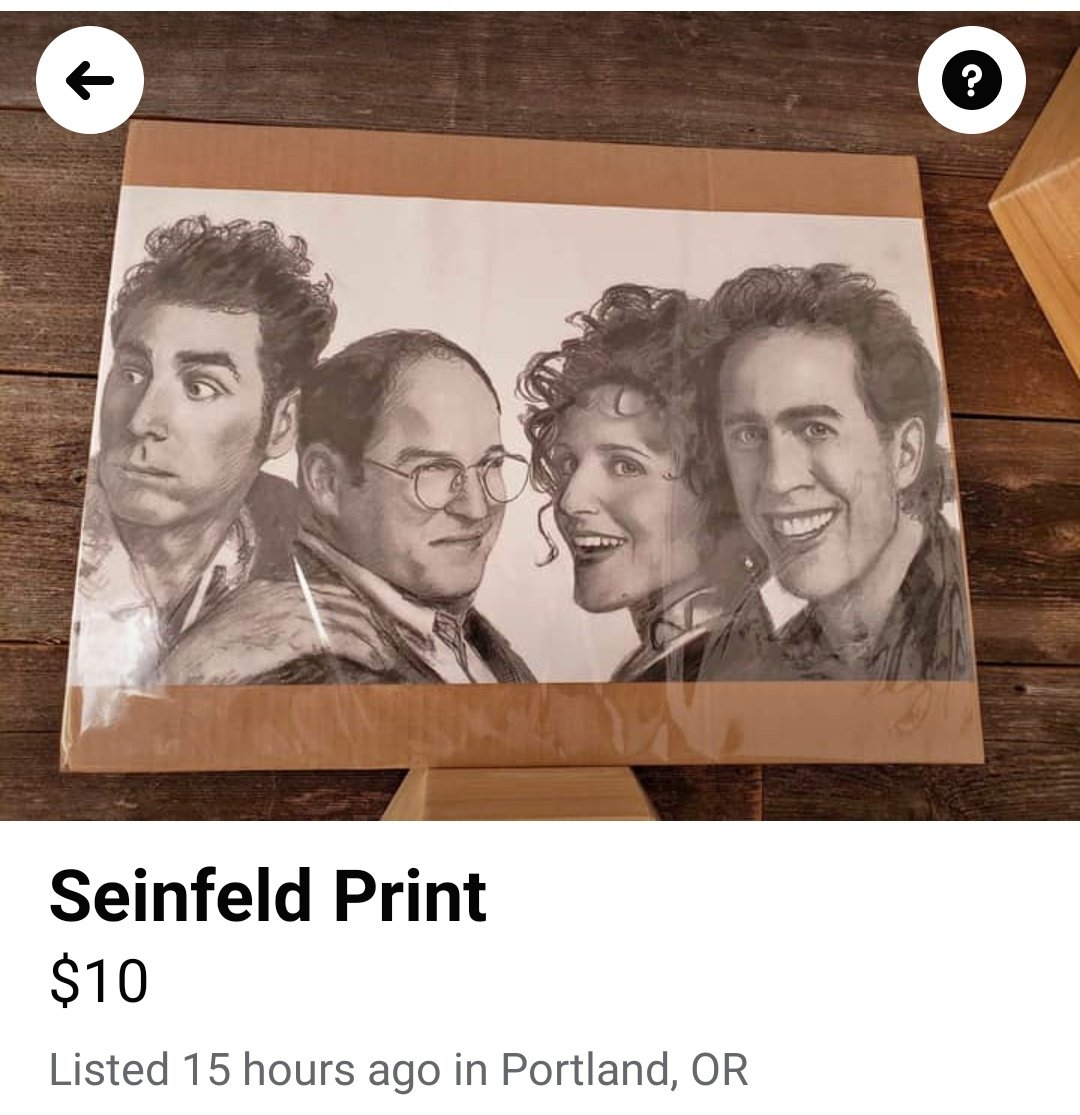 Quote  @Veeren_Jubbal: "Seinfeld print has superb shading. Really captures four white people just living."