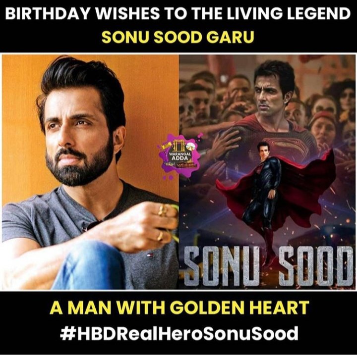MemuSeva's tweet photo. Happy birthday sonu sood ji.. You are a real hero. We just want to salute you.. Its very rare thing  to be like you.. You are the person who wins all the people's heart
We love you so much.. Stay safe, be strong, live long, once again happy birthday... https://t.co/x0288Dv1Wd