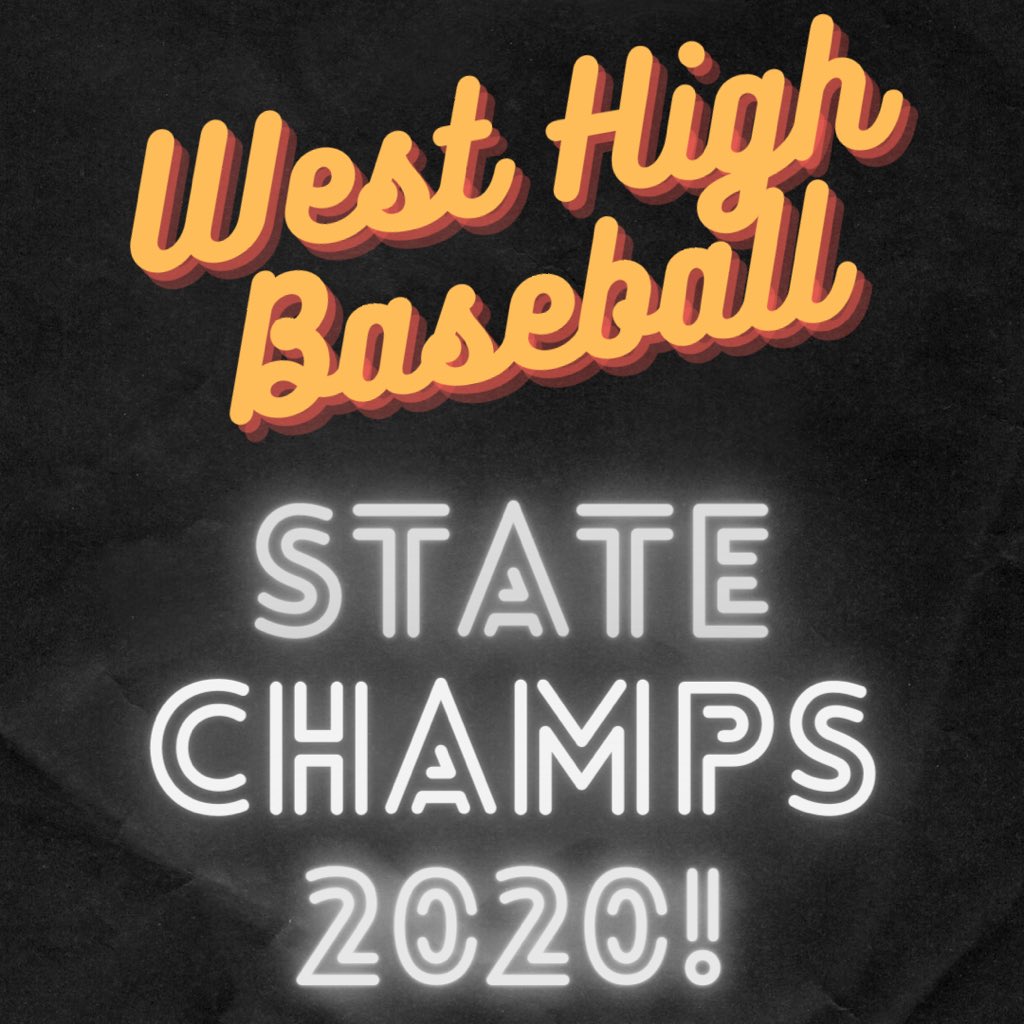 CONGRATULATIONS 🎉 
West Baseball Team ⚾WINS STATE 🏆 in bottom of 7th with a big hit by Jack Opinsky.  First state baseball title since 1977!! #ONEEAGLE 🧡🖤🦅