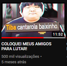 Primeiro vídeo do canal a pegar 500k <3 Brigado todo mundo como sempre, o apoio de vcs é absurdo!!!!