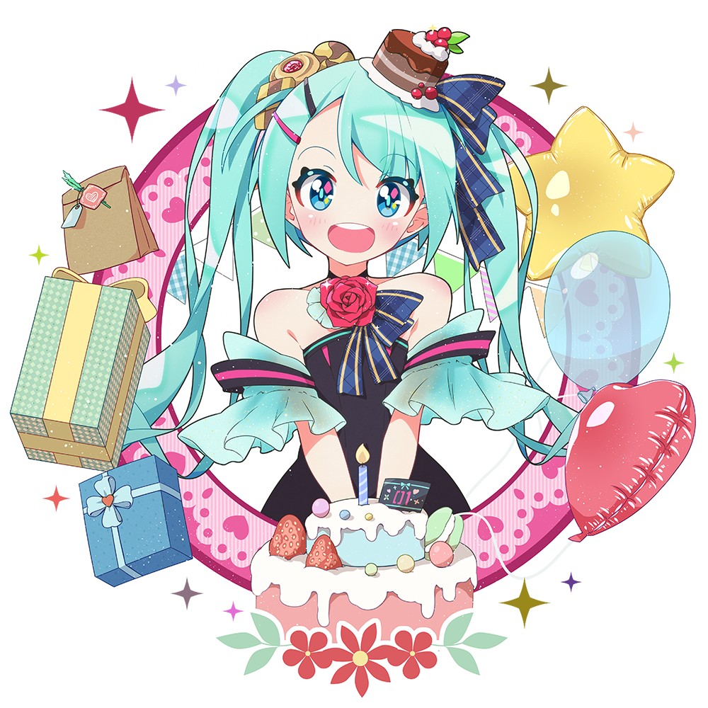 初音ミク「今度FFBFコンテストのテーマは"ミクちゃんのバースデイ"??
気に入ってくれた」|風船猫のイラスト