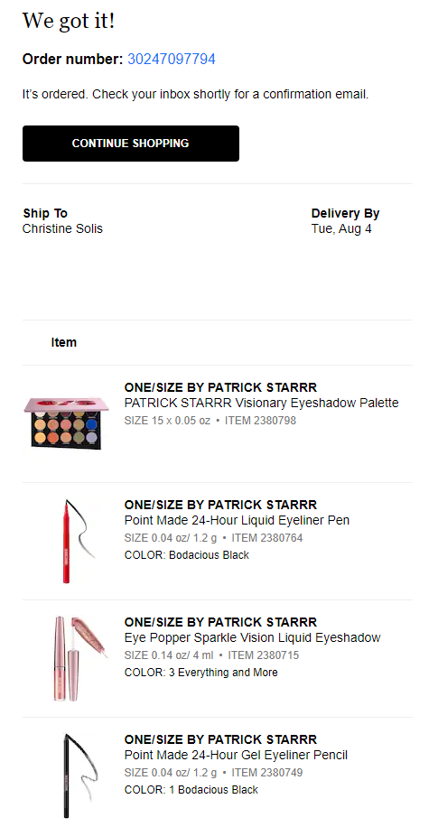 KookyPersona's tweet image. 👀 Snagged @OneSizeBeauty's Day One purchase again! Thank you so much, @patrickstarrr, and congratulations again! I can't wait to play with this palette!! 💯😍 #OneSizeBeauty #POINTMade