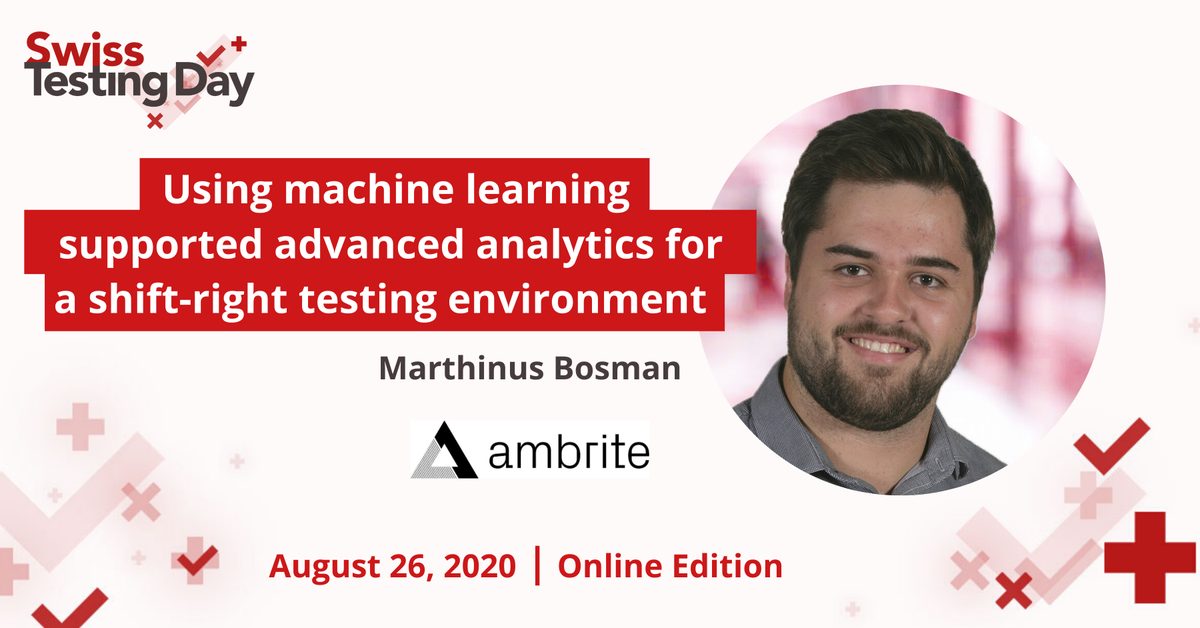 SwissTesting's tweet photo. βTo me, #MachineLearning is an efficient way to find patterns or predict future behaviour of systems that are too complex for humans to do.β Meet Marthinus Bosman, Machine Learning #Engineer at ambrite ag at Swiss Testing Day 2020: https://t.co/d5yMRpxR9D
#testing #STD20 https://t.co/797dDDW2ZK