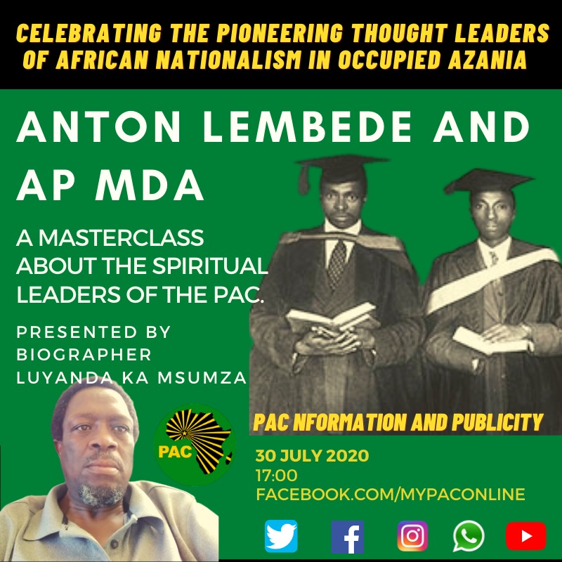 This day, 73 years ago, Mother Afrika lost one of her finest sons in Anton Muziwakhe Lembede. He was founder President of the ANC Youth League, which infused African Nationalism into the hitherto 'A body of gentlemen with clean hands'. Lembede's own words describing the then ANC.