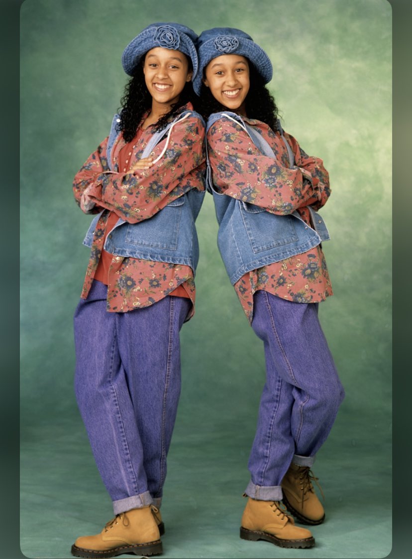 A little colourful mismatched denim on denim on denim, as a treat!