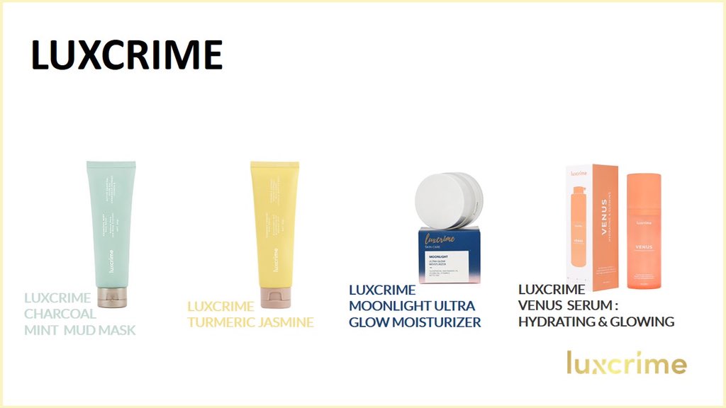 32. LuxcrimeDengan kandungan alcohol free, non comedogenic, tidak mengandung pewangi tambahan, tidak pedih di mata dan juga dapat melembapkan kulit wajah, Luxcrime menjadi brand yang digemari seperti inovasi produk duo lipcarenya.