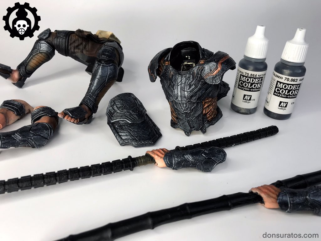 don_suratos's tweet photo. MODEL COLOR METALLICS

The Model colors metallics here were dry brushed over AV Mecha Black Primer. 

I still love my MECHA colors for airbrushing. But I am slowly loving the whole Model Color range. 🎨

#alwaysvallejo https://t.co/JYDhfQ3Kq4