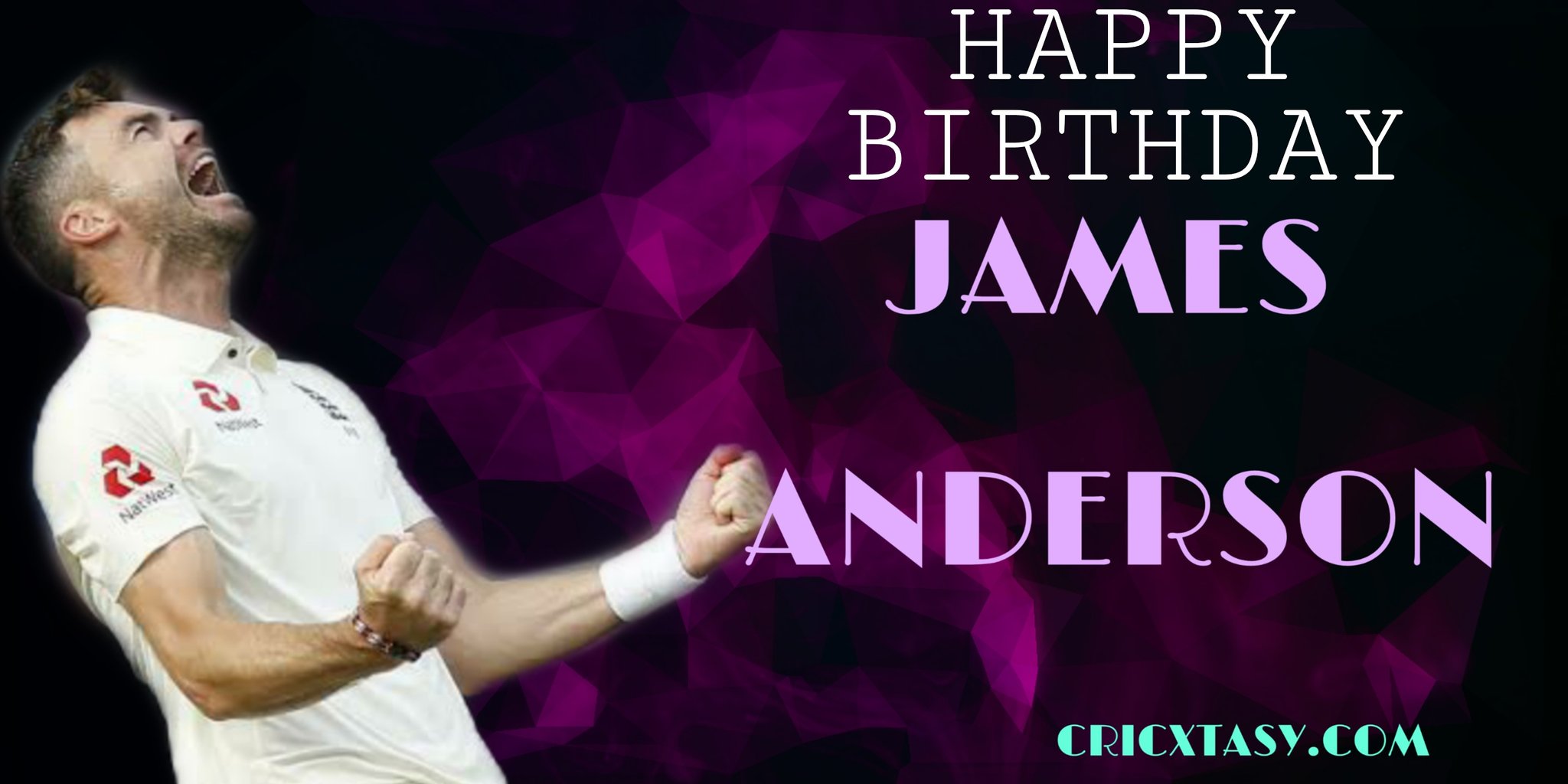5  8  9  Test wickets
2  6  9  ODI wickets
1  8  T20I wickets

Happy Birthday, James Anderson  