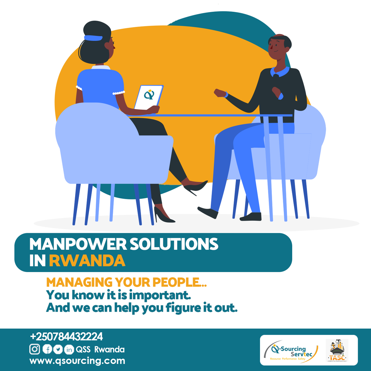 QSSRwanda's tweet photo. No company, small or large, can win without energized employees who are well managed. Our manpower solutions ensure that you win! LET'S TALK: +250784432224 #manpoweragency #manpowergroup #Rwanda #rwandaupdates https://t.co/e2Xfn27uGb