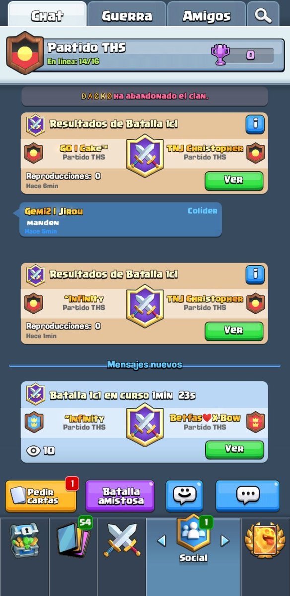 Con barrida de @RodriPro11 en el primer set, y después victoria doble de <a href="/Christopher_CR_/">Chris</a> y un set cerrado por @Betfas727 nos llevamos el partido 2-0 vs The High Society y ganamos nuestro primer partido de la No Tilin Cup 3.