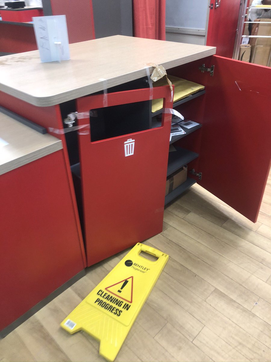 Post office in WH Smith Hayward’s Heath finding novel ways to use sticky tape <a href="/WHS_Carpet/">carpet</a>