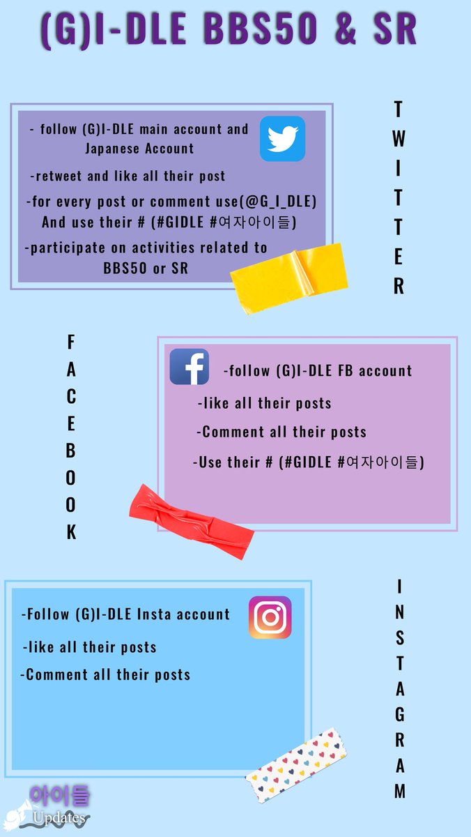Gidle_updates's tweet photo. (G)I-DLE BBS50 &amp; SOCIAL REPUTATION Guide, if we do this everyday we can make (G)I-DLE Enter to the Social Charts

Hope this guide help you(:

-아이들 Updates🐤
#GIDLE @G_I_DLE #여자아이들 https://t.co/cfoXUWdXFY