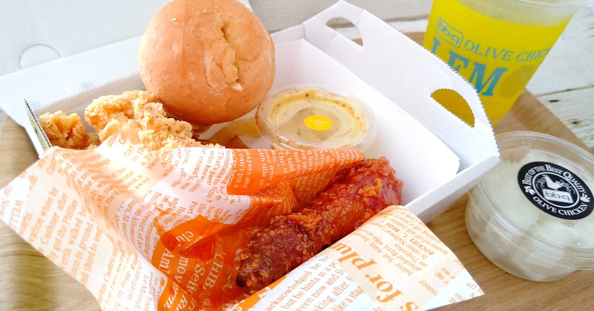 oliveolive1316's tweet image. 久しぶりにチキンがどうしても食べたくてチャリで頑張った!!

新大久保のBBQとbb・qで大文字小文字で全然お店違うみたい。韓国レシピで作っているみたいで、チキンサクサク～!生搾りレモネードもすっぱくてさっぱりで美味しかったぁ。今度落ち着いたら店内で食べたい!!

#bbq
#OLIVEKITCHEN