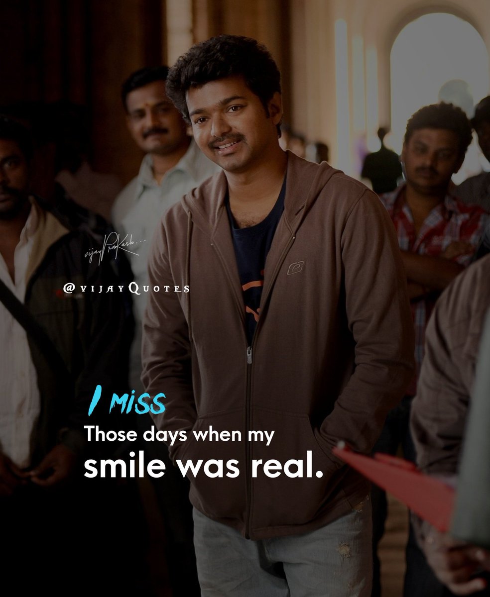 I miss those days when my smile was real... ✨✨ #vijayquotes #vijayprakash  #master #ActorVijay #thalapathy 💜✨, image size:984x1200