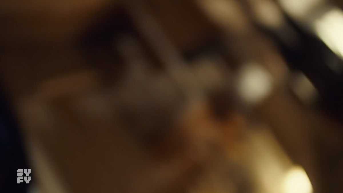 There is only a fraction of a second where Jeremy and Wynonna appear in the same shot, but unless the footage is slowed WAY down to subatomic level (like this) it would be missed entirely. And I did miss it... many times... until I realized it was a thing just now.