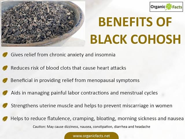 pharmahub_NG's tweet image. HEALTH BENEFITS OF BLACK COHOSH!
Black cohosh is most often used to control the symptoms of menopause, such as:

•#Headaches.
•#Hotflashes.
•#Moodchanges.
•#Sleepproblems.
•#Heartpalpitations.
•#Nightsweats.
•#Vaginaldryness.