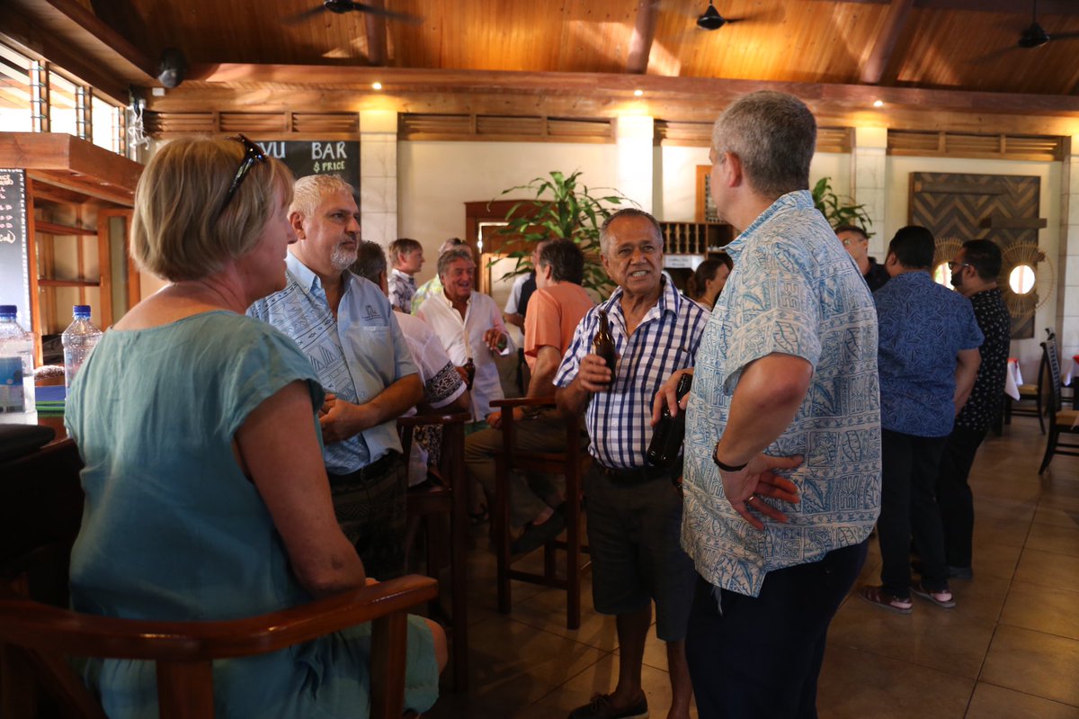 AusHCFJ's tweet photo. A real pleasure to meet #tourism operators from the #FriendlyNorth this evening in #savusavu. Good listening to your experiences and plans moving forward following the economic &amp; social challenges brought on by #COVID19 and ways we can work together #teamfiji https://t.co/D4V4Br1vbu