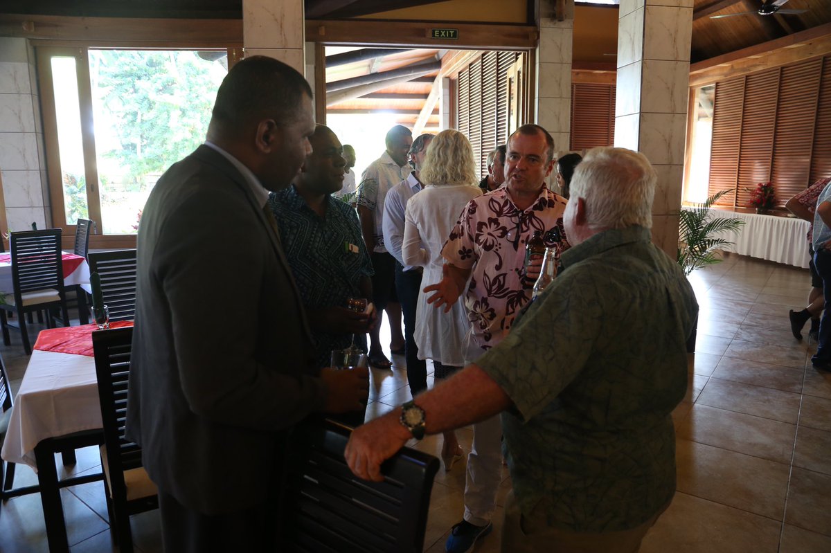 AusHCFJ's tweet photo. A real pleasure to meet #tourism operators from the #FriendlyNorth this evening in #savusavu. Good listening to your experiences and plans moving forward following the economic &amp; social challenges brought on by #COVID19 and ways we can work together #teamfiji https://t.co/D4V4Br1vbu