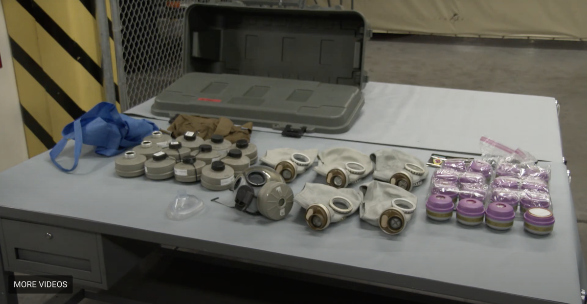 These are gas-masks and filters. Protesters use them because the Seattle Police Department frequently fires an array of chemical weapons at protesters, indiscriminately gassing thousands of people, both in the street and in surrounding homes.