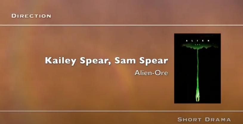 KaileySpear's tweet photo. Yeah! A Leo Award for Best Direction! This award is obviously shared with our incredible crew and cast and everyone who made ALIEN: ORE possible ♥️  #AlienOre #BCFilm #LeoAwards #leoawards2020 #Alien 🍾 https://t.co/ACESFQRbj7
