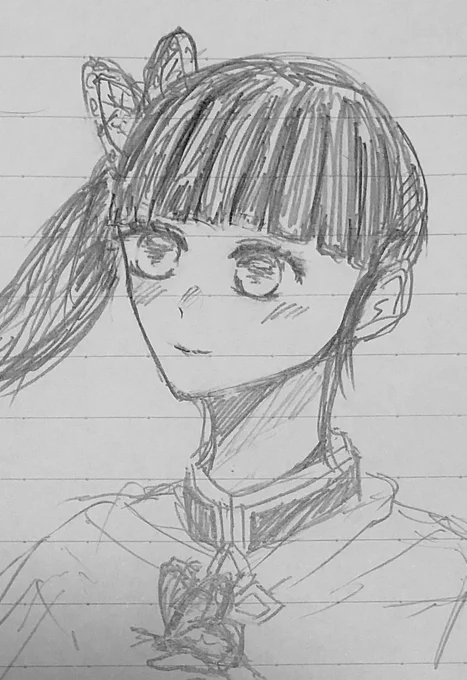 @tos
@mini_syk_t 
アイコンのカナヲちゃん描いたよ✨
初めて描くもんだから、難しくてバランスがおかしいけど?
反応ありがとうね? 