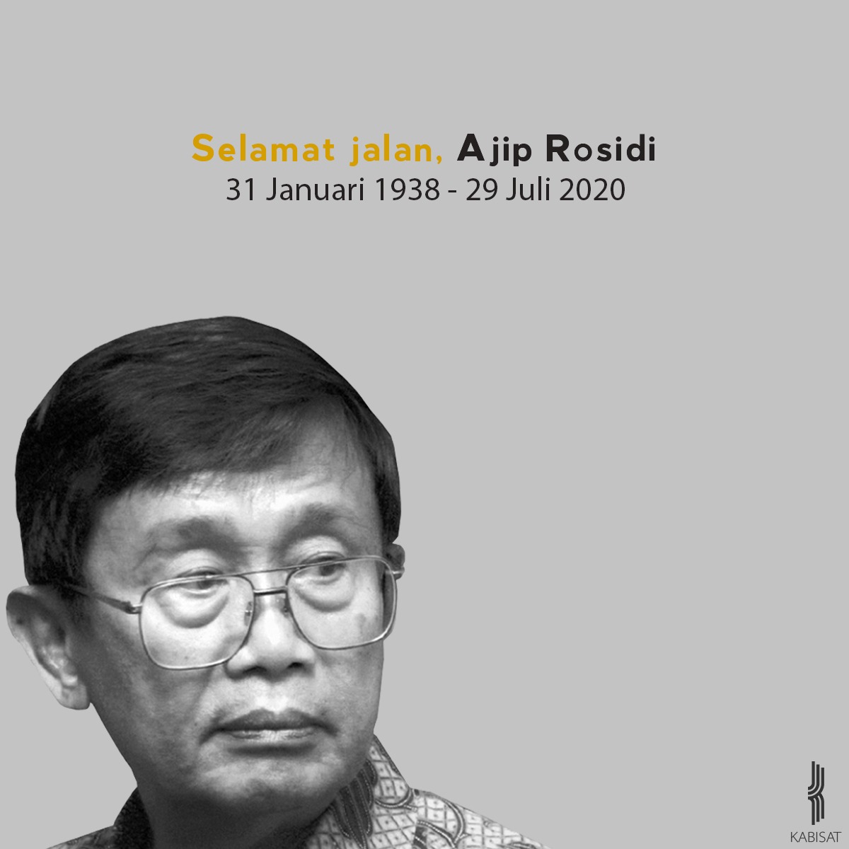 selamat jalan pak ajip. surga untukmu. 🙏